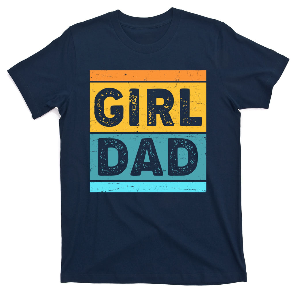Girl Dad Distressed Color Block T-Shirt