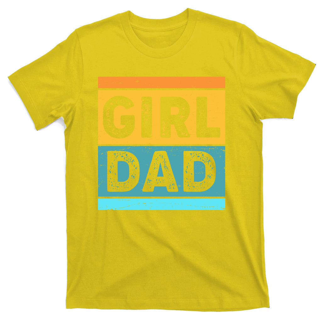 Girl Dad Distressed Color Block T-Shirt