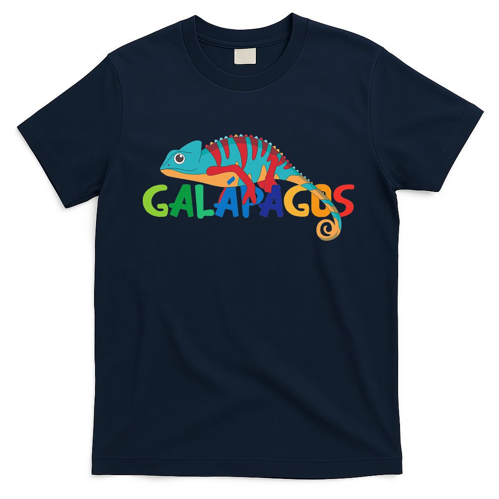 Galapagos Islands Summer Colorful Chameleon Exotic Animal T-Shirt