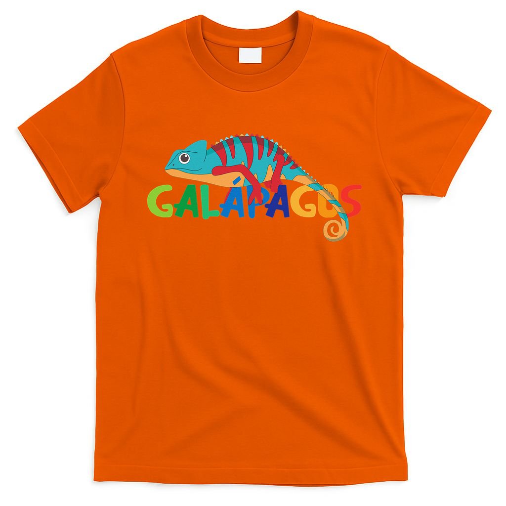Galapagos Islands Summer Colorful Chameleon Exotic Animal T-Shirt