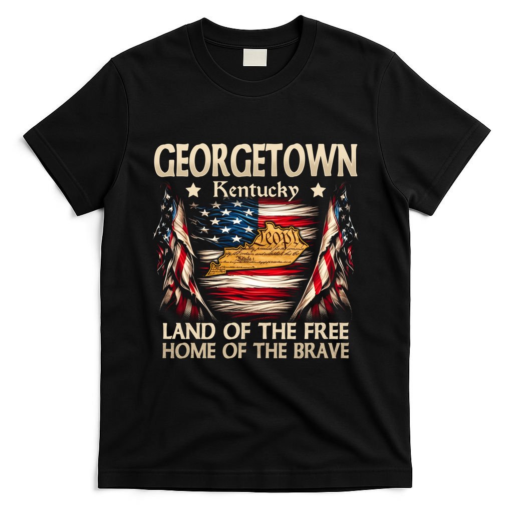 Georgetown Kentucky Usa Flag 4th Of July Cool Gift T-Shirt