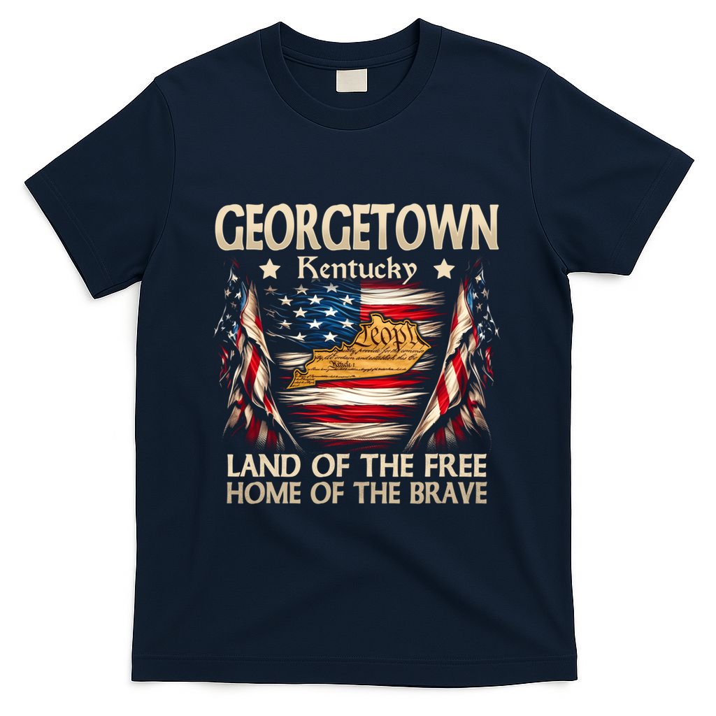 Georgetown Kentucky Usa Flag 4th Of July Cool Gift T-Shirt