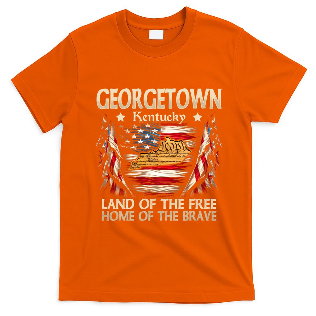 Georgetown Kentucky Usa Flag 4th Of July Cool Gift T-Shirt