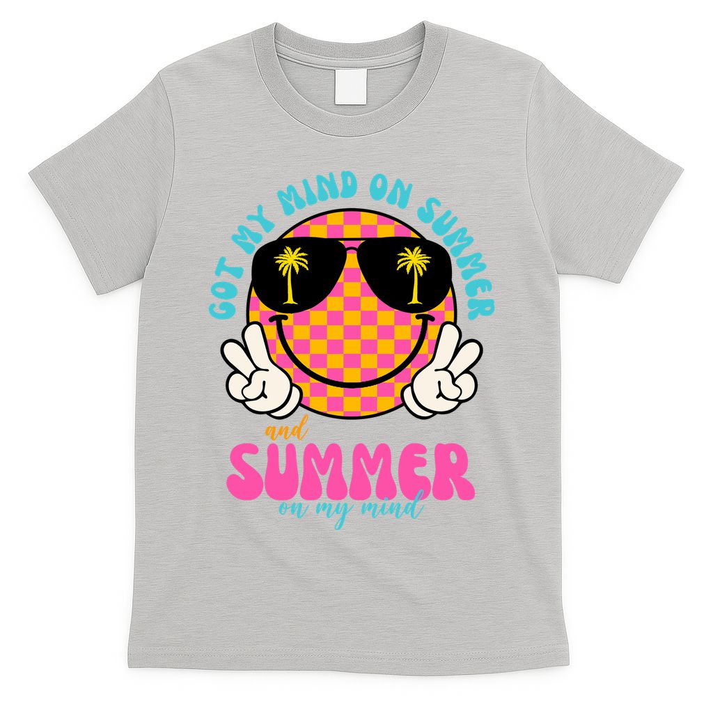 Got My Mind On Summer And Summer On My Mind Peace Smile T-Shirt
