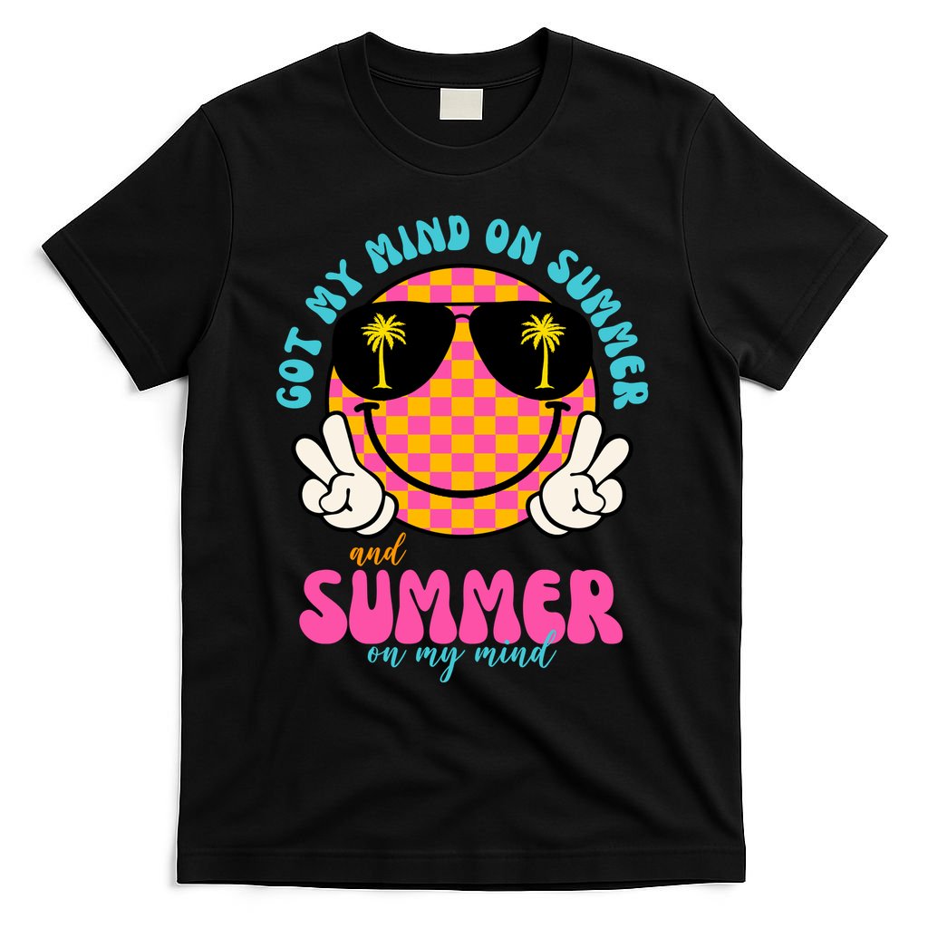 Got My Mind On Summer And Summer On My Mind Peace Smile T-Shirt