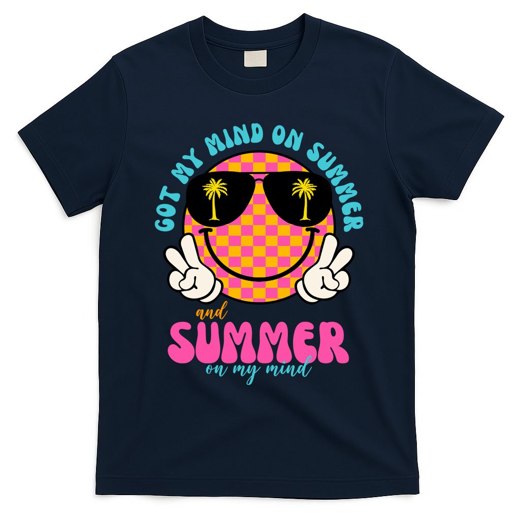 Got My Mind On Summer And Summer On My Mind Peace Smile T-Shirt