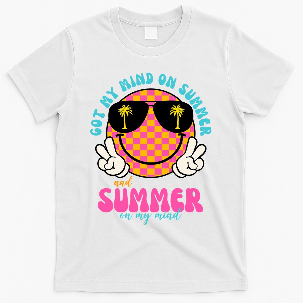 Got My Mind On Summer And Summer On My Mind Peace Smile T-Shirt