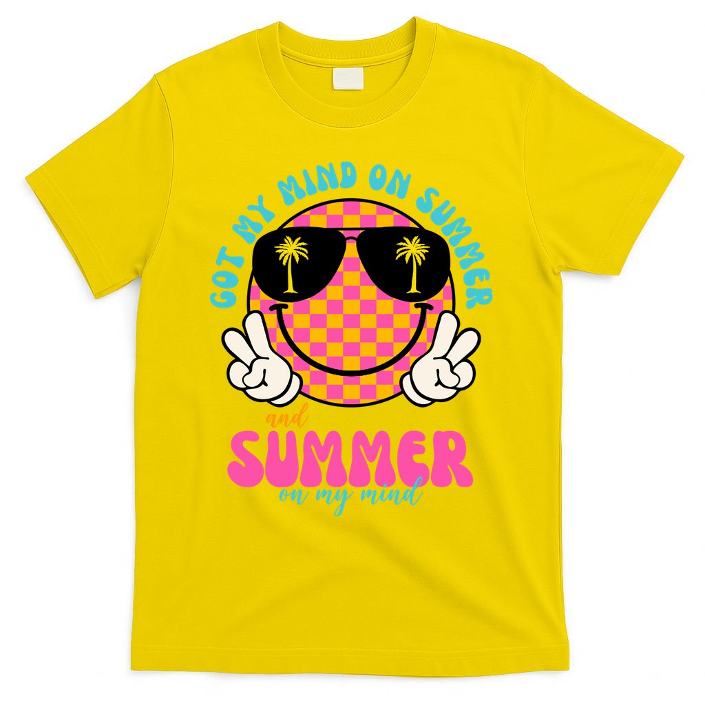 Got My Mind On Summer And Summer On My Mind Peace Smile T-Shirt