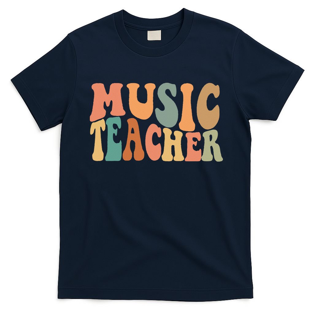 Groovy Music Teacher Cute Back to School Supplies T-Shirt