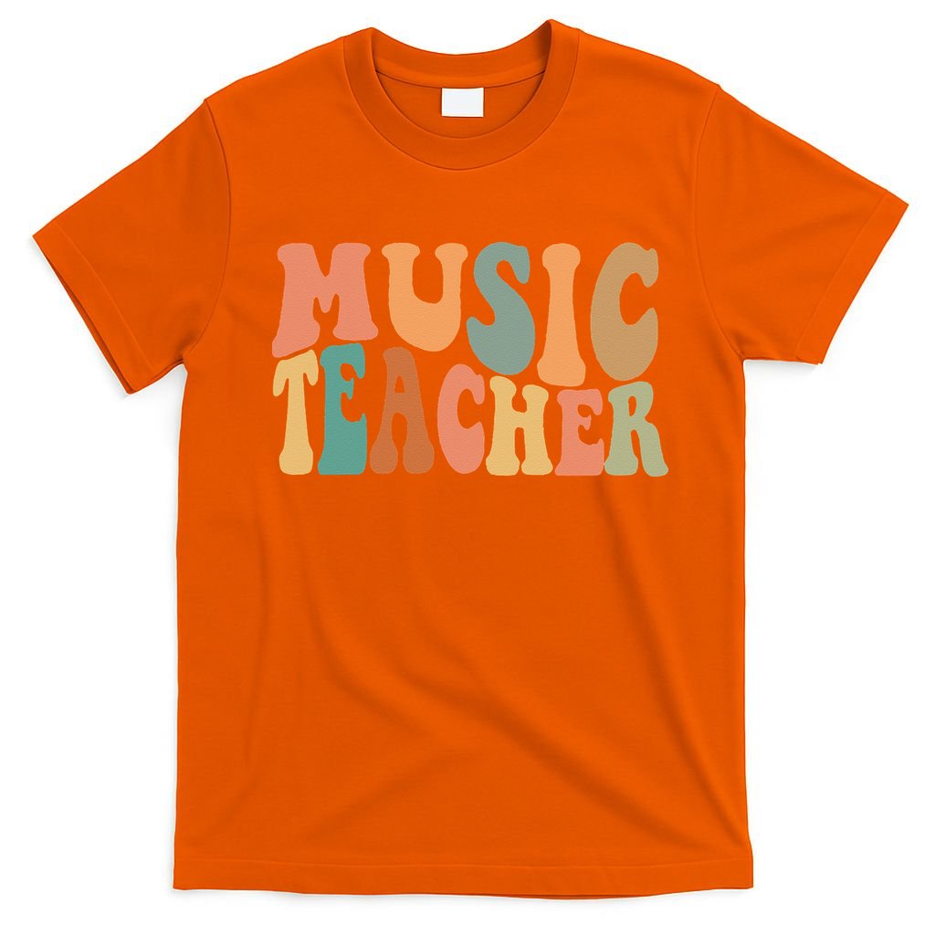 Groovy Music Teacher Cute Back to School Supplies T-Shirt