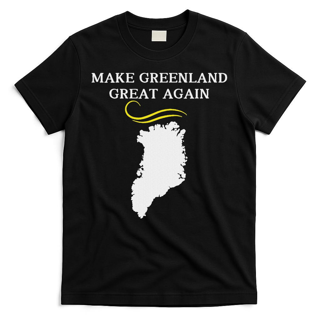 Greenland Map With Trump Hair Make Greenland Great Again T-Shirt