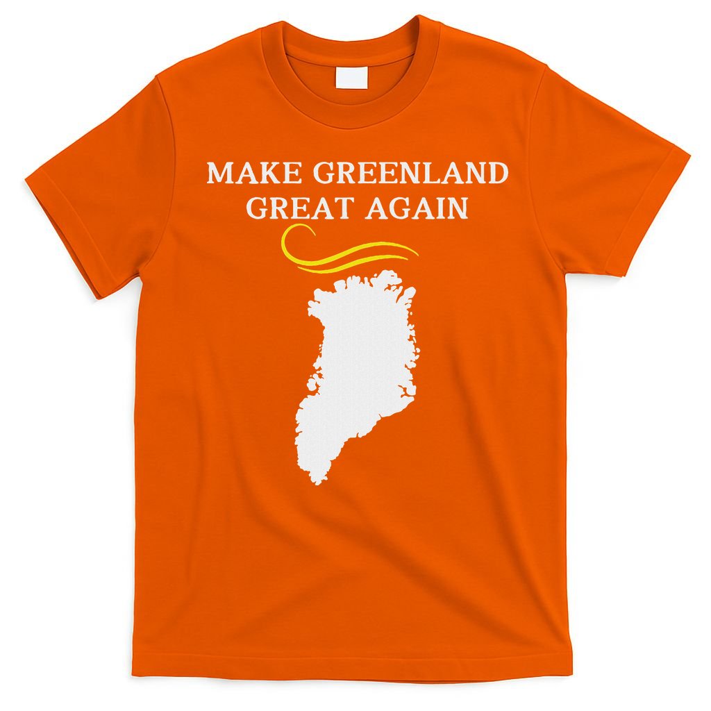 Greenland Map With Trump Hair Make Greenland Great Again T-Shirt