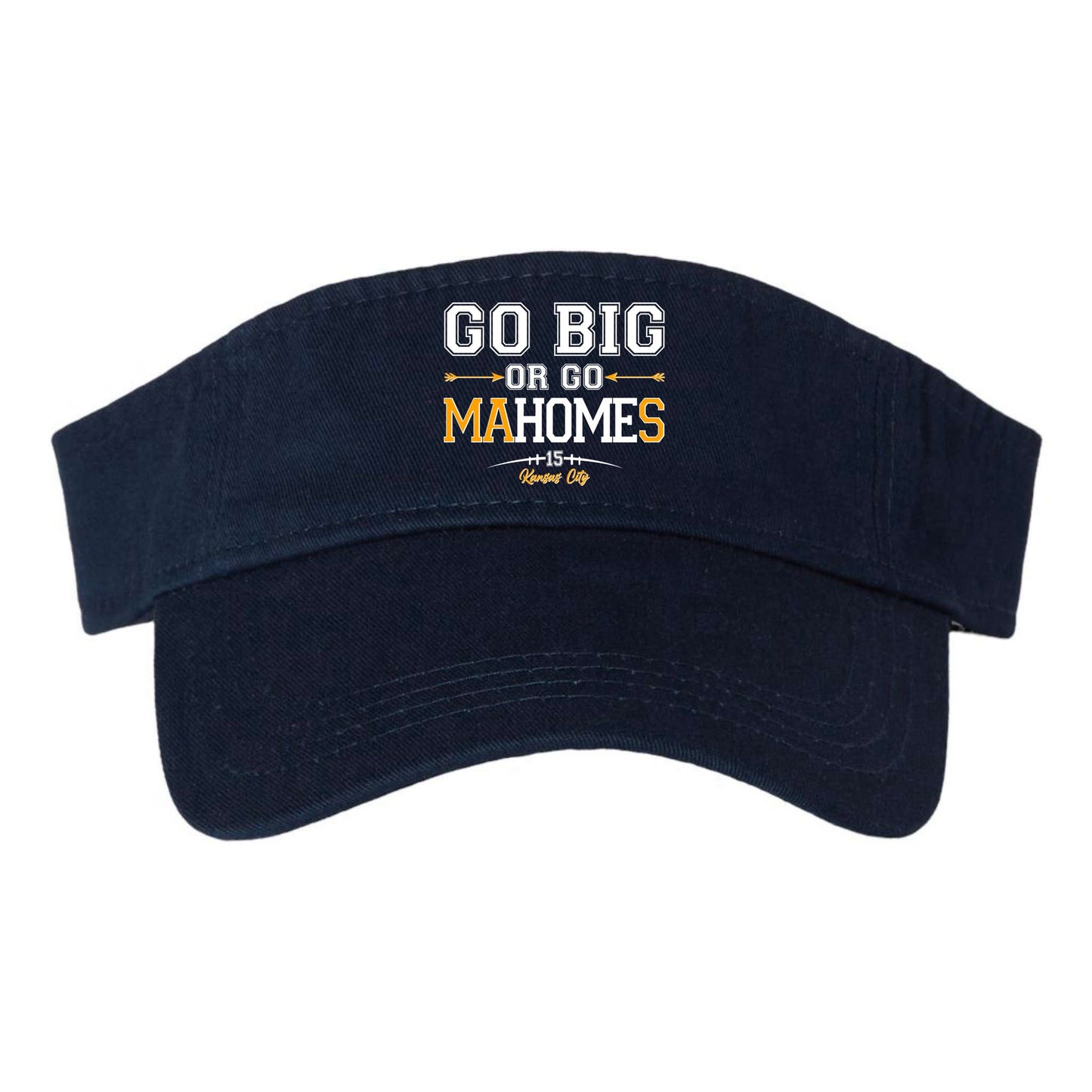 Go Big Or Go Ma-HOME-s Kansas City Football No 15 Valucap Bio-Washed Visor