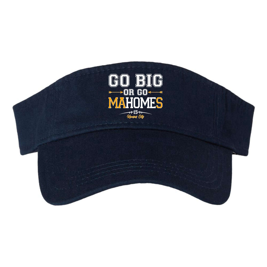 Go Big Or Go Ma-HOME-s Kansas City Football No 15 Valucap Bio-Washed Visor