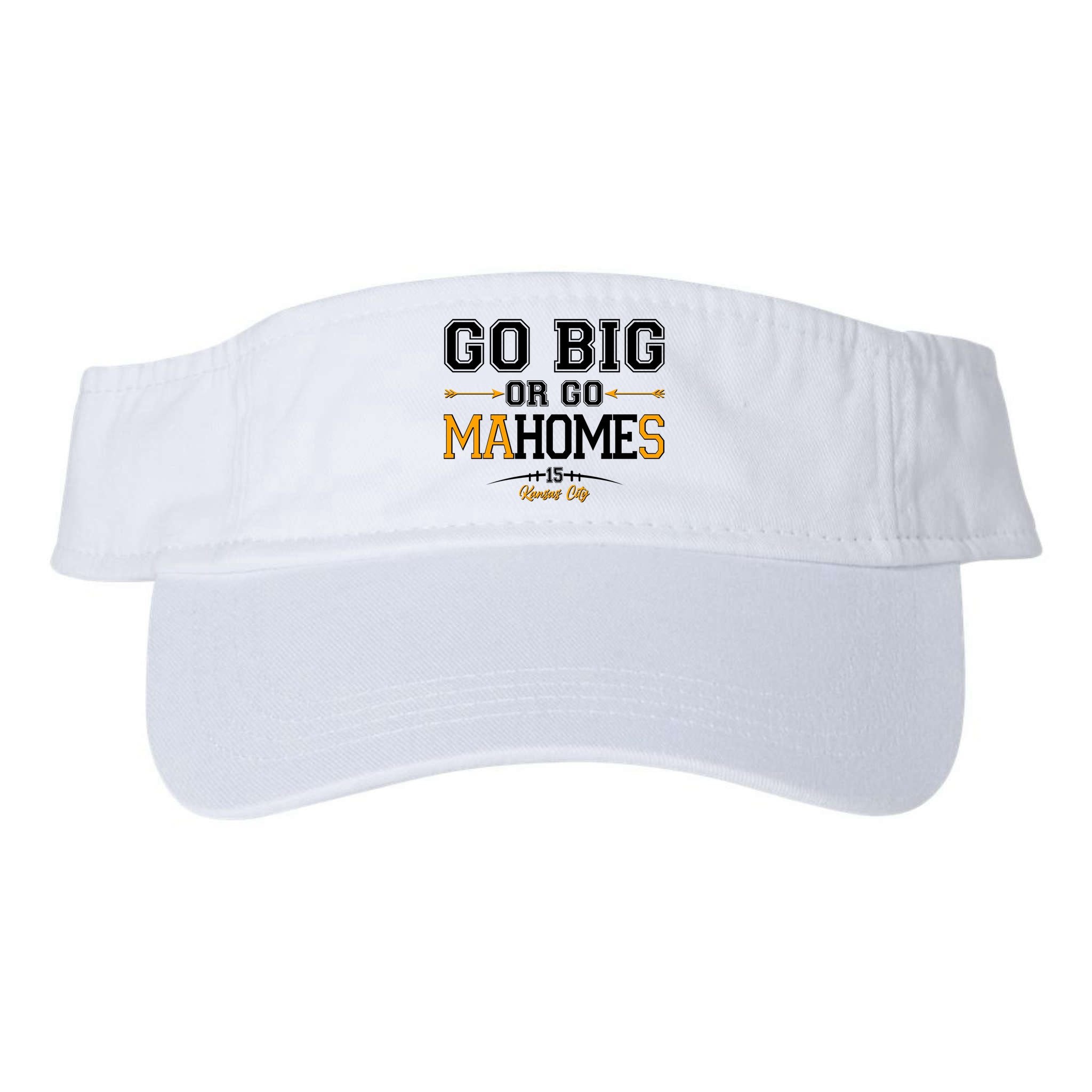 Go Big Or Go Ma-HOME-s Kansas City Football No 15 Valucap Bio-Washed Visor