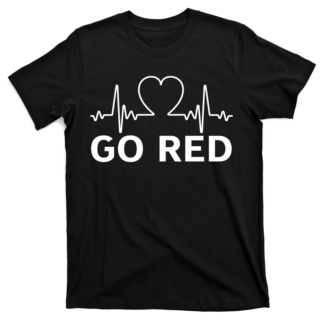 Go Red Pulse Heart Disease Awareness T-Shirt
