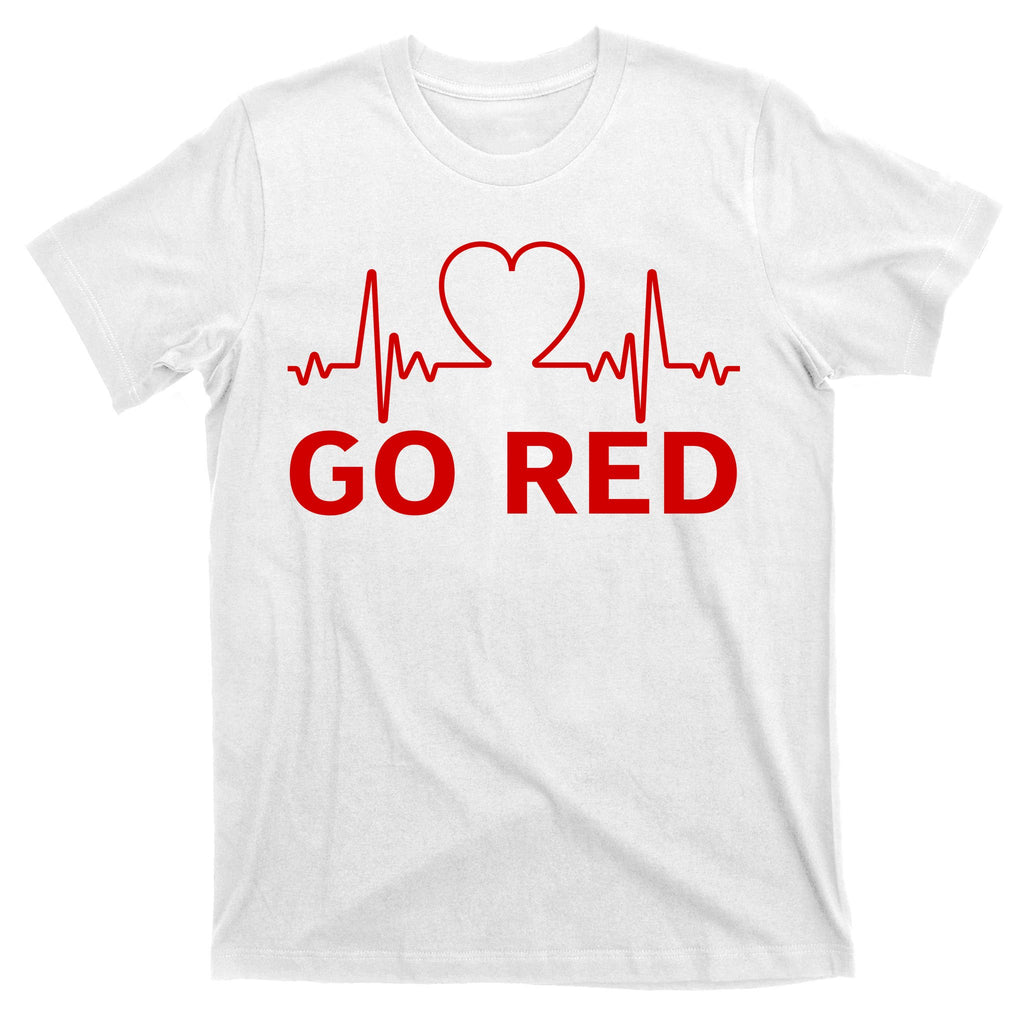 Go Red Pulse Heart Disease Awareness T-Shirt