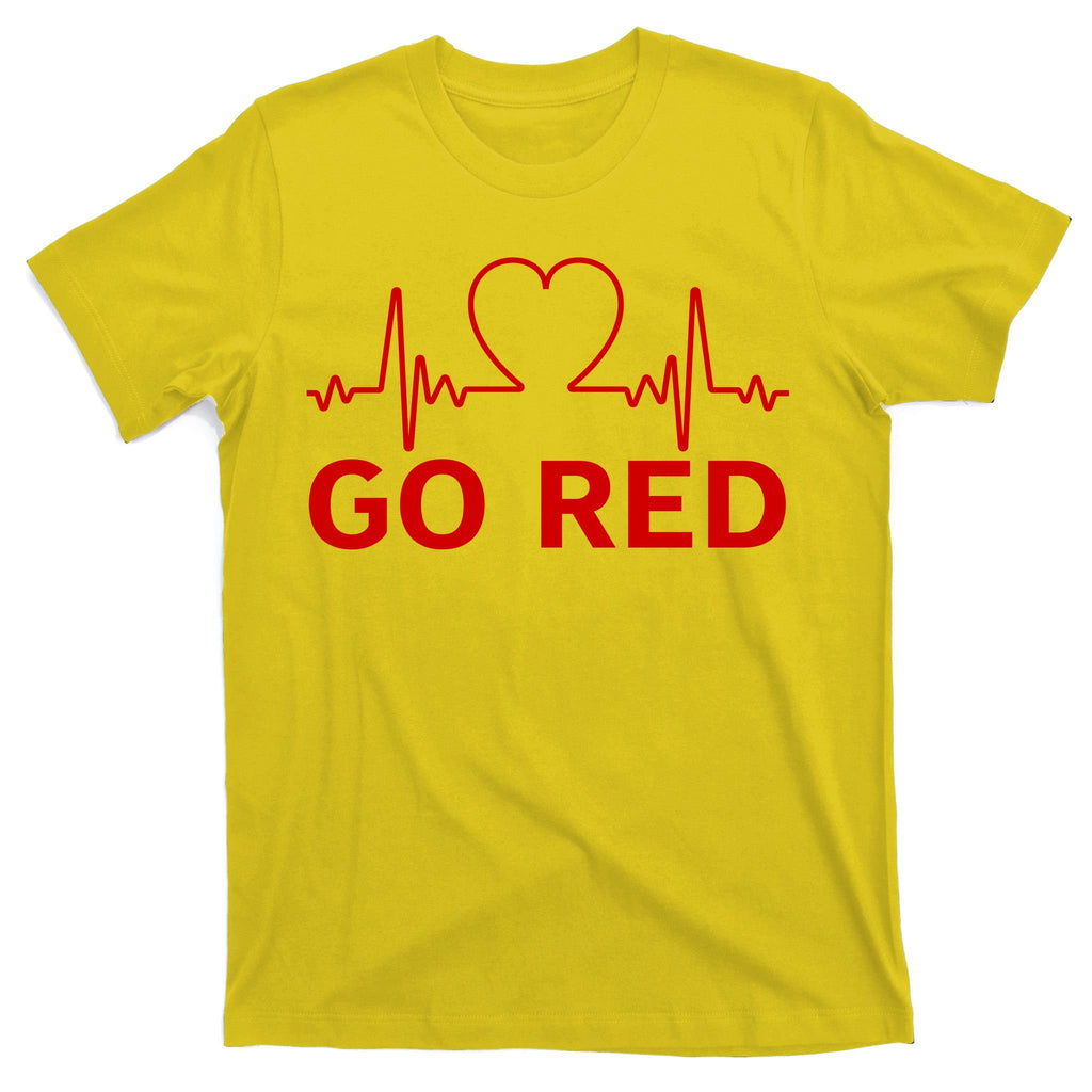 Go Red Pulse Heart Disease Awareness T-Shirt