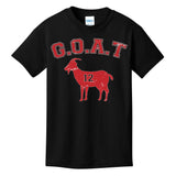 Goat 12 New England Football Fan Kids T-Shirt