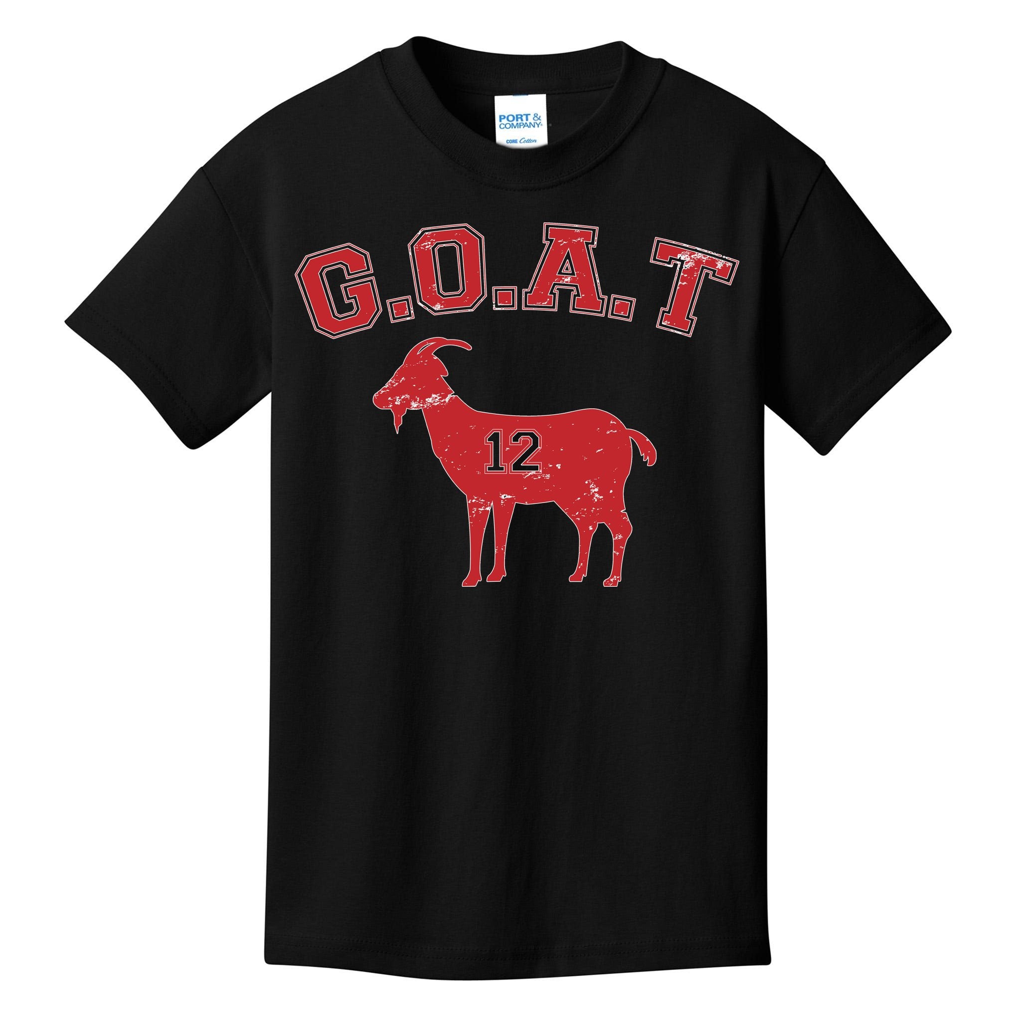 Goat 12 New England Football Fan Kids T-Shirt