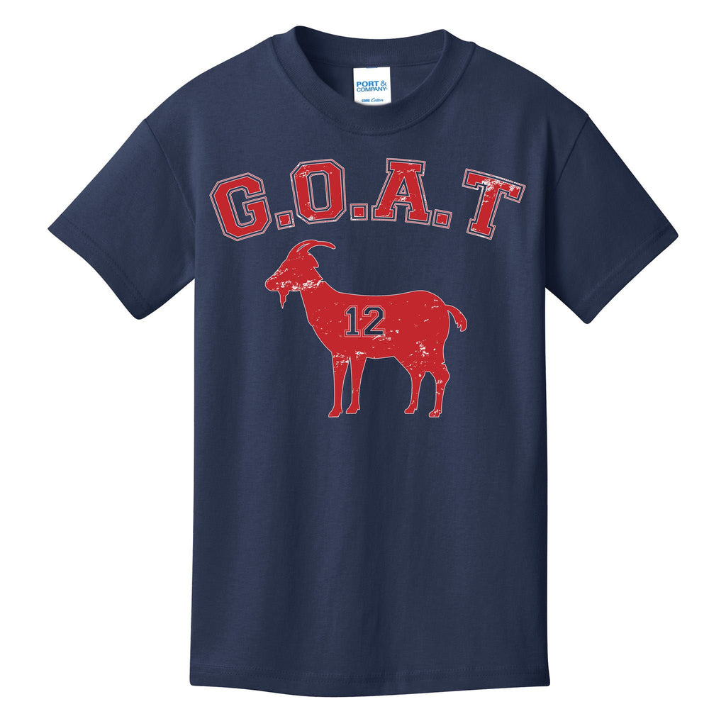 Goat 12 New England Football Fan Kids T-Shirt