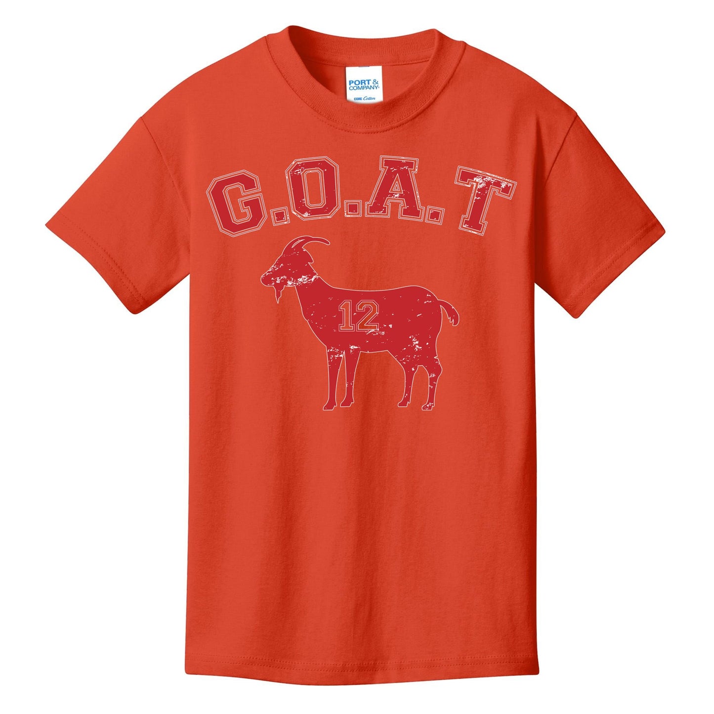 Goat 12 New England Football Fan Kids T-Shirt