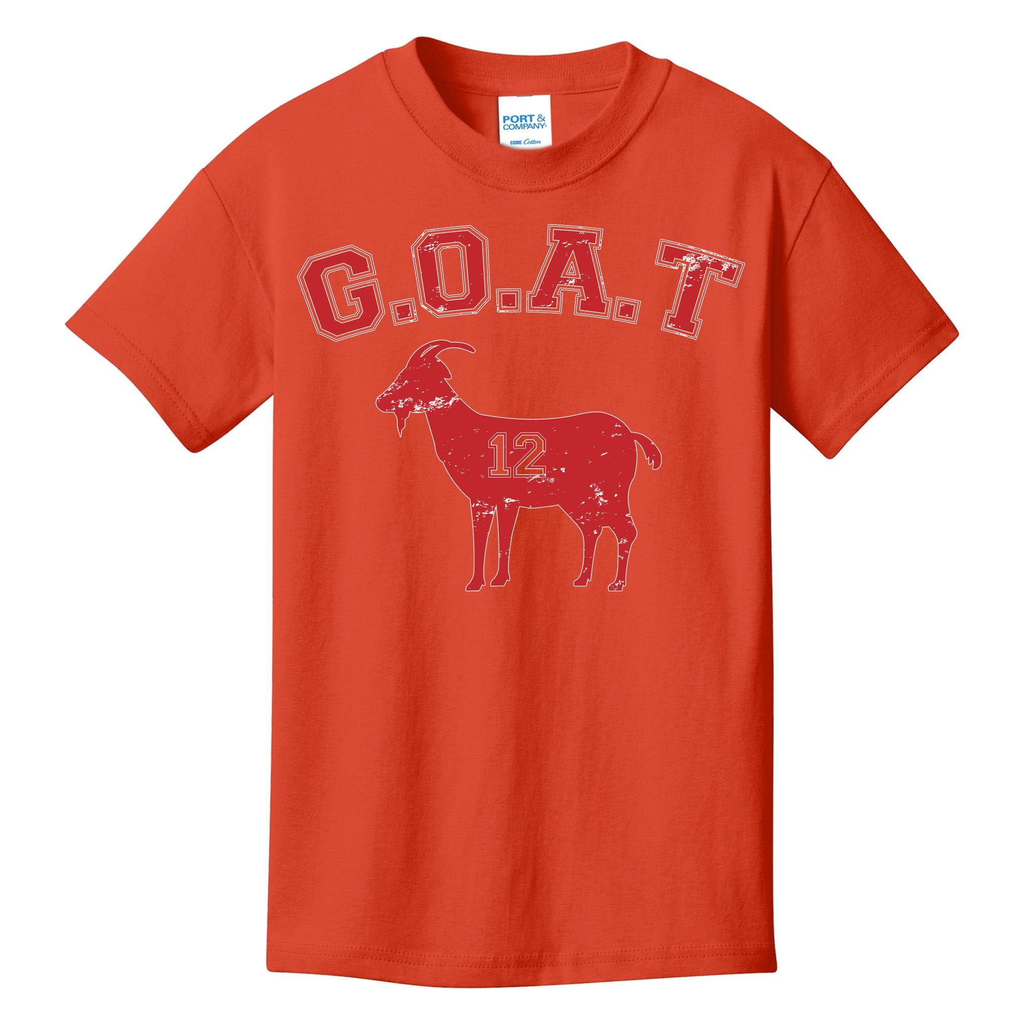 Goat 12 New England Football Fan Kids T-Shirt