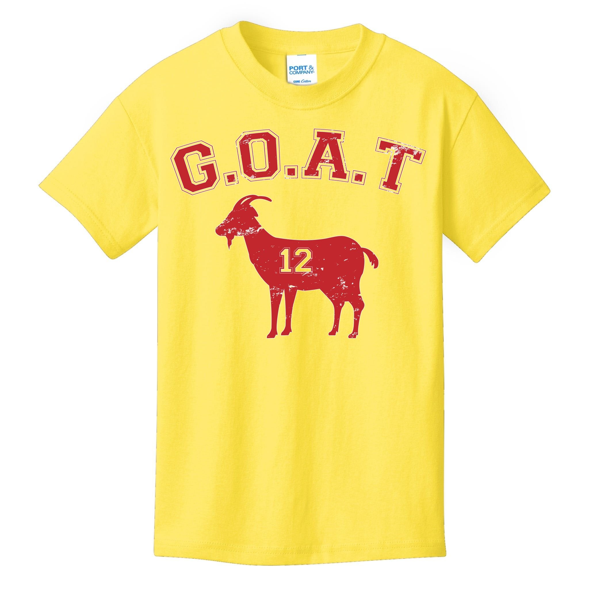 Goat 12 New England Football Fan Kids T-Shirt
