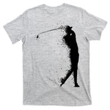 Golf Swing Splatter Golfer Logo T-Shirt