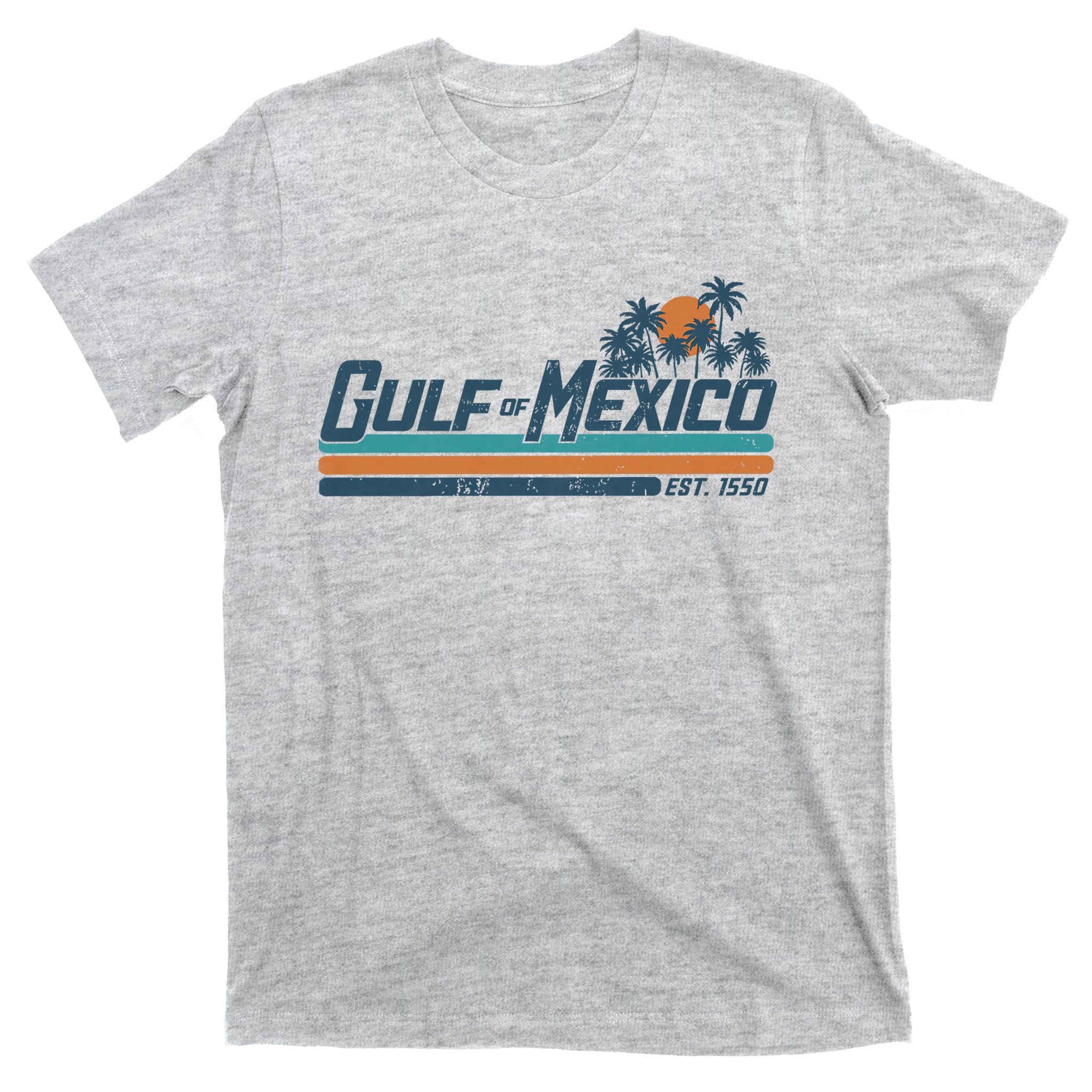 Gulf Of Mexico Est 1550 Retro Vintage Beach T-Shirt