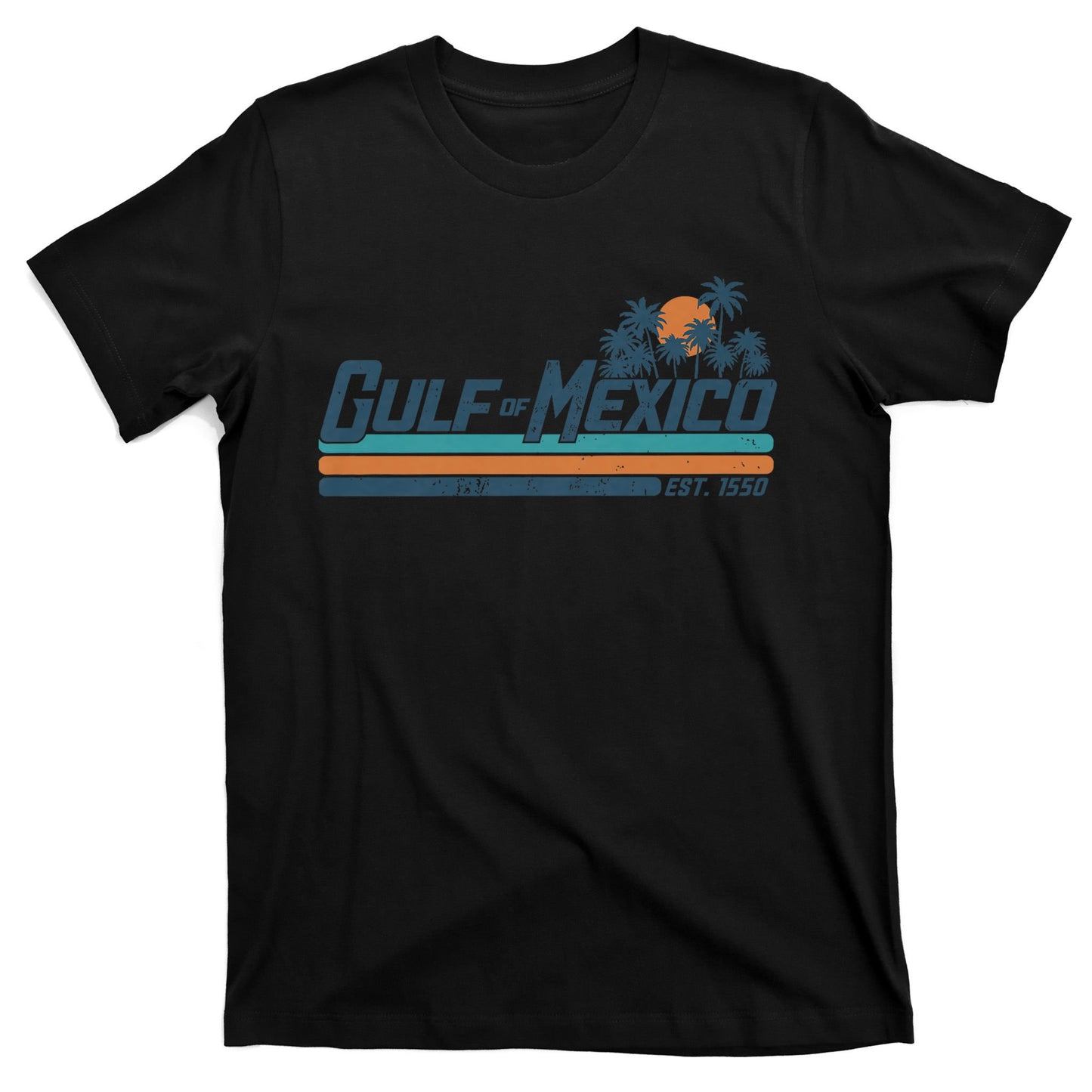 Gulf Of Mexico Est 1550 Retro Vintage Beach T-Shirt