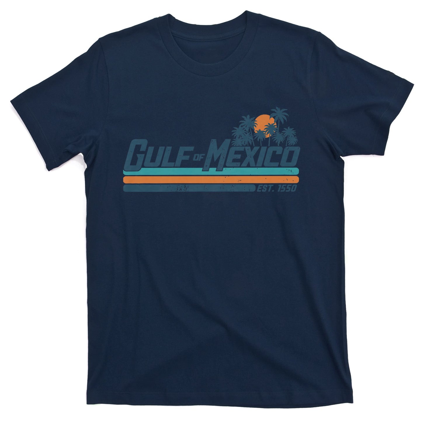 Gulf Of Mexico Est 1550 Retro Vintage Beach T-Shirt