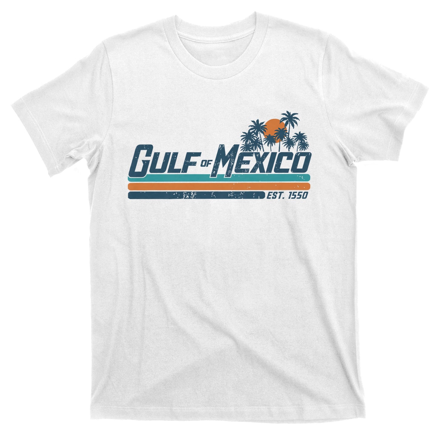 Gulf Of Mexico Est 1550 Retro Vintage Beach T-Shirt