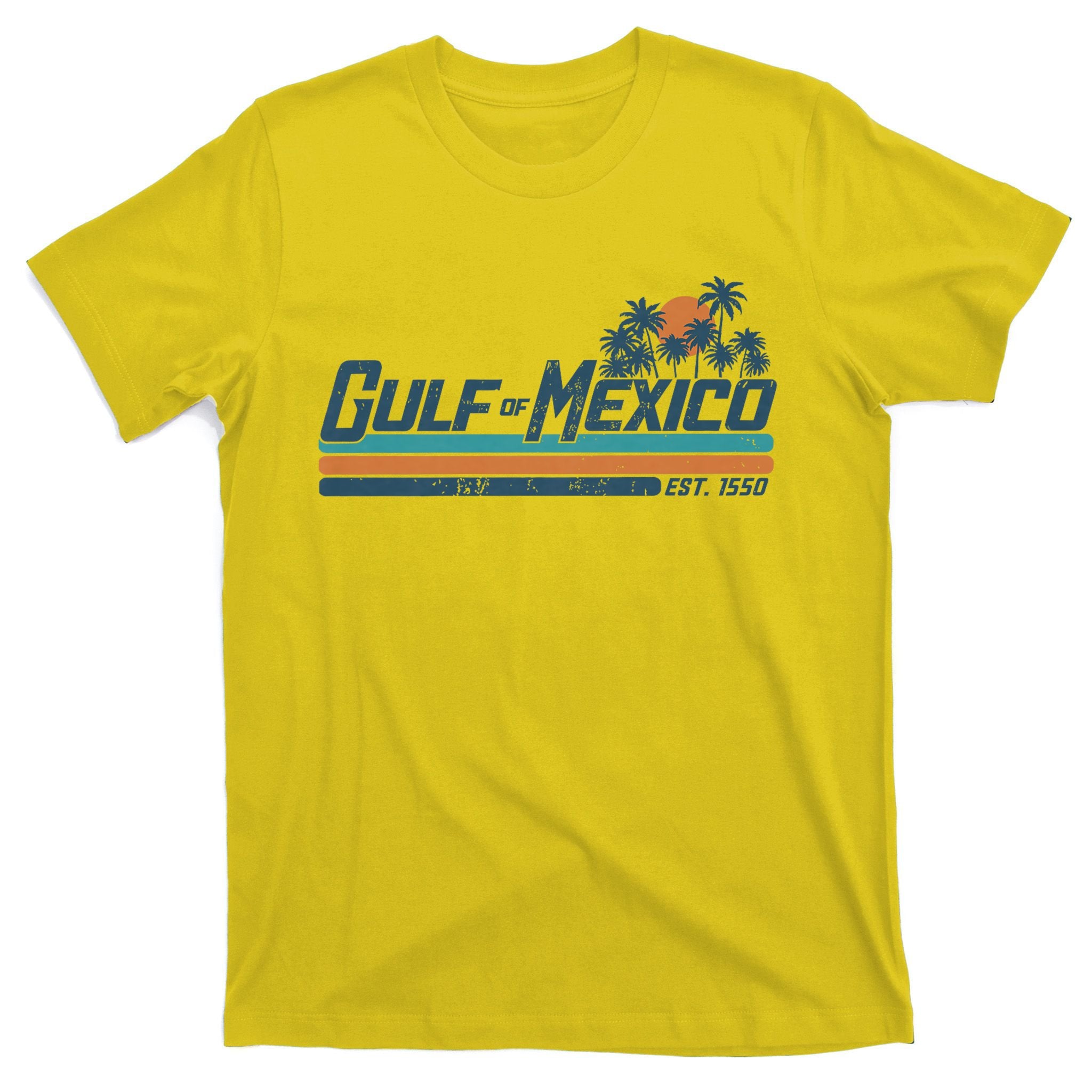 Gulf Of Mexico Est 1550 Retro Vintage Beach T-Shirt