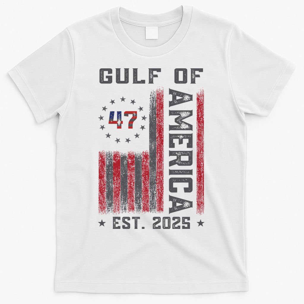 Gulf Of 'Merica US Flag Patriotic EST 2025 T-Shirt