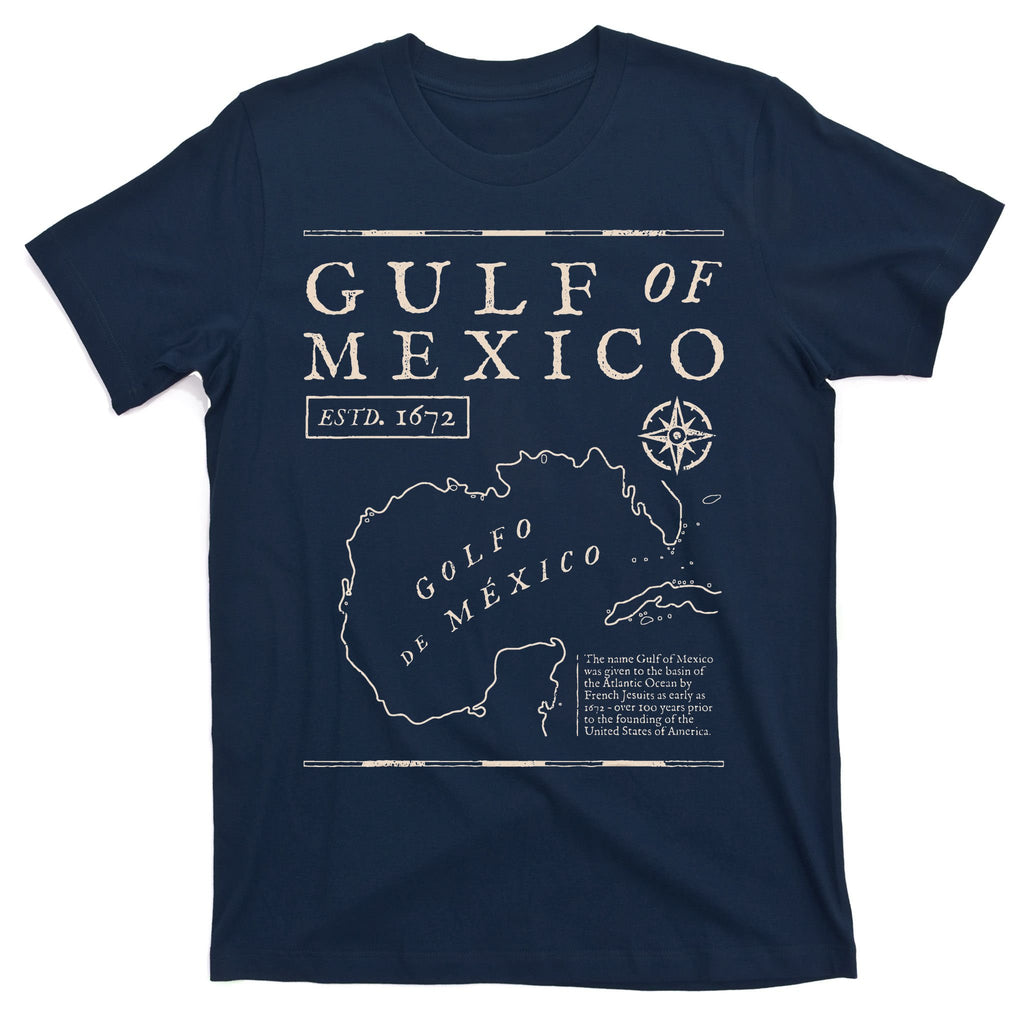 Gulf Of Mexico 1672 Historic Map T-Shirt