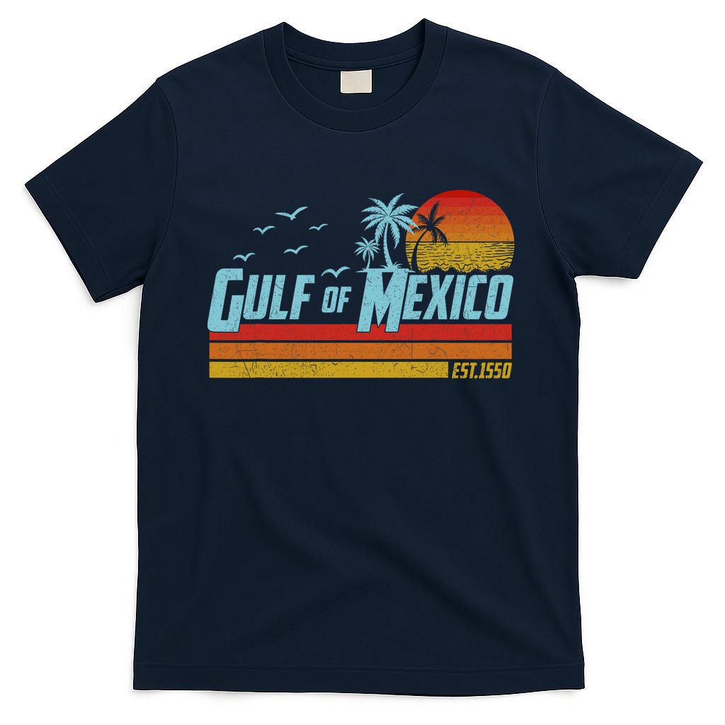 Gulf Of Mexico Est 1550 Retro Vintage Beach T-Shirt