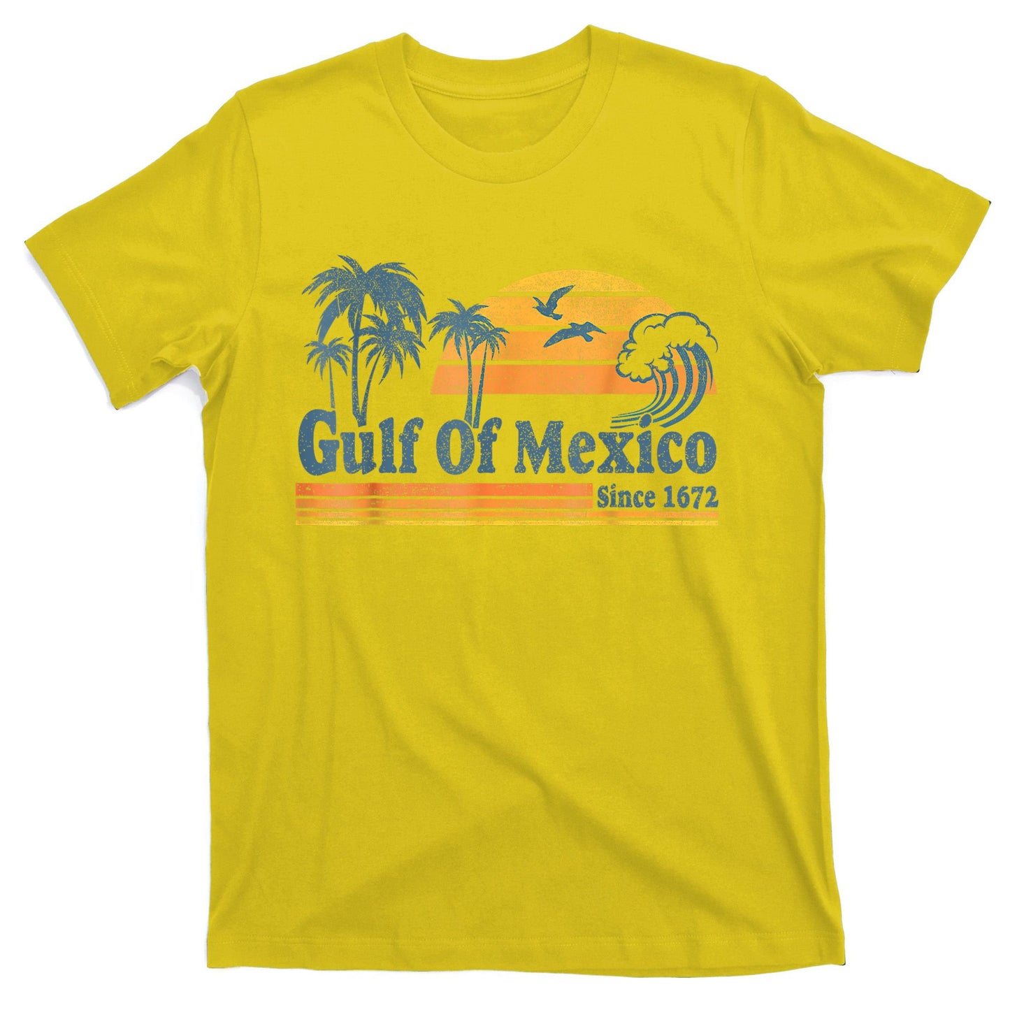 Gulf Of Mexico Since 1672 Retro Vintage Beach T-Shirt
