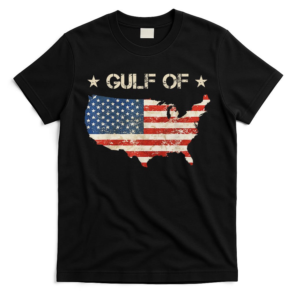 Gulf Of Usa America Vintage Usa Flag T-Shirt
