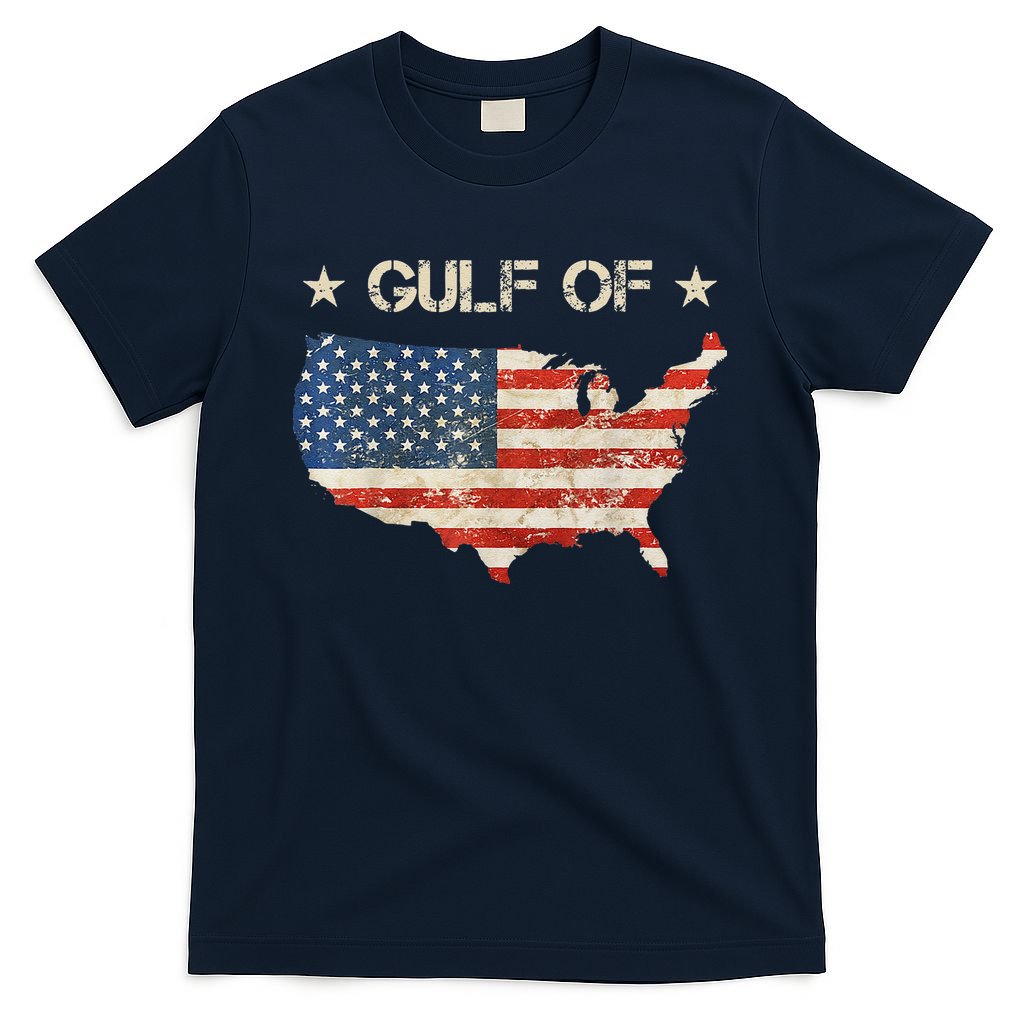 Gulf Of Usa America Vintage Usa Flag T-Shirt