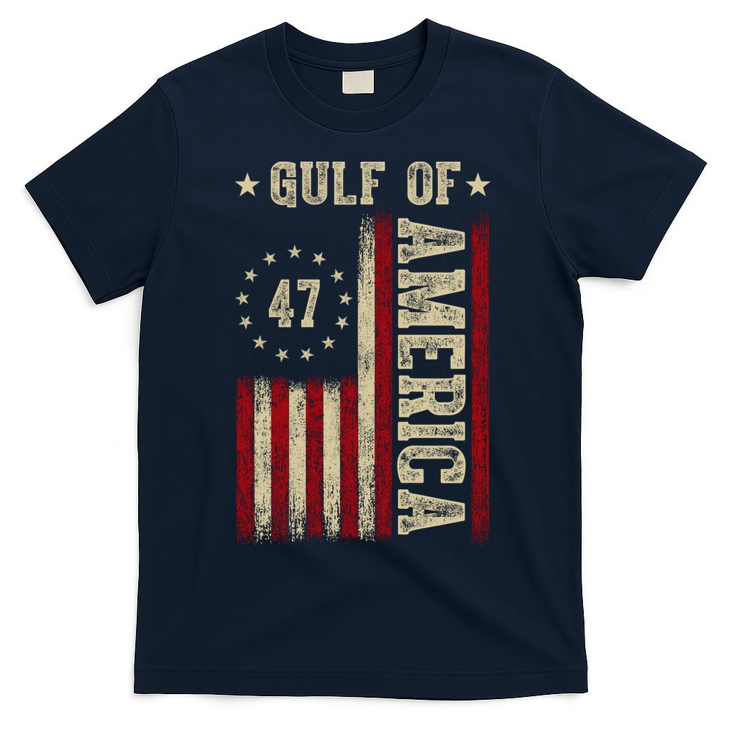 Gulf Of Usa America Funny Usa Flag T-Shirt