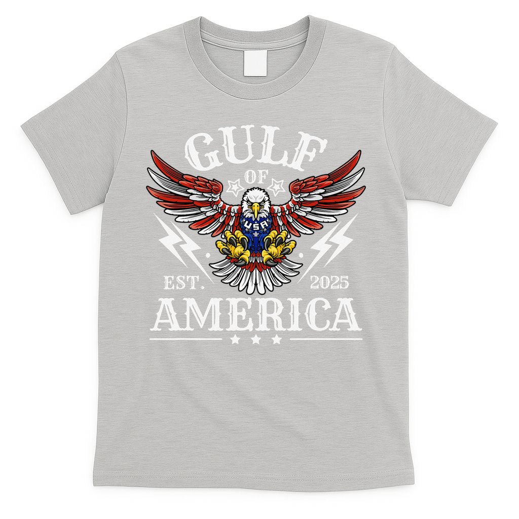 Gulf Of USA America Est 2025 American Flag Eagle 4th Of T-Shirt