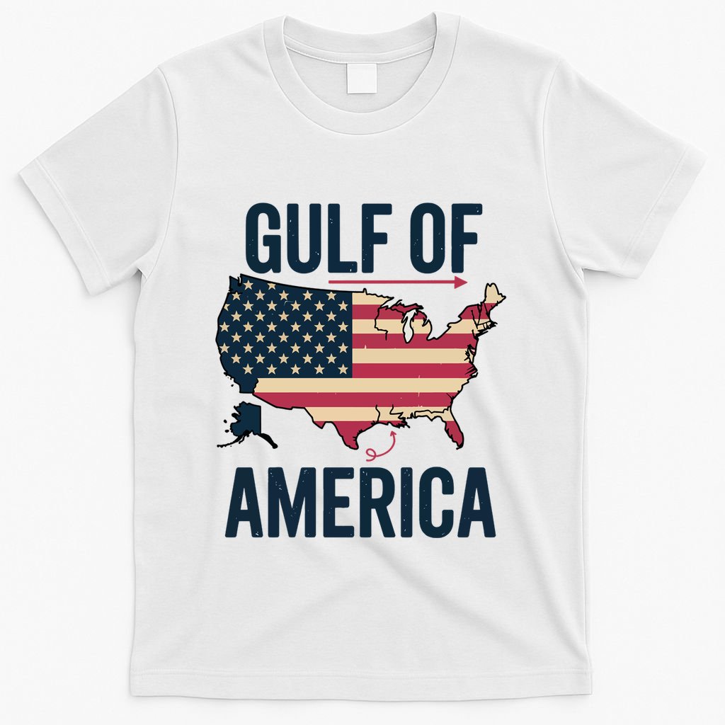 Gulf Of Usa America Funny Gulf Of Mexico Usa Flag T-Shirt