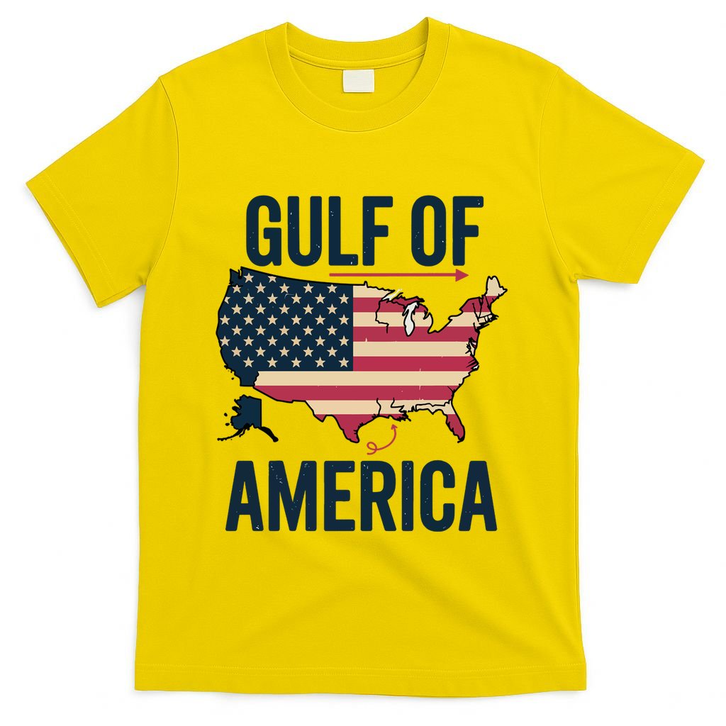 Gulf Of Usa America Funny Gulf Of Mexico Usa Flag T-Shirt
