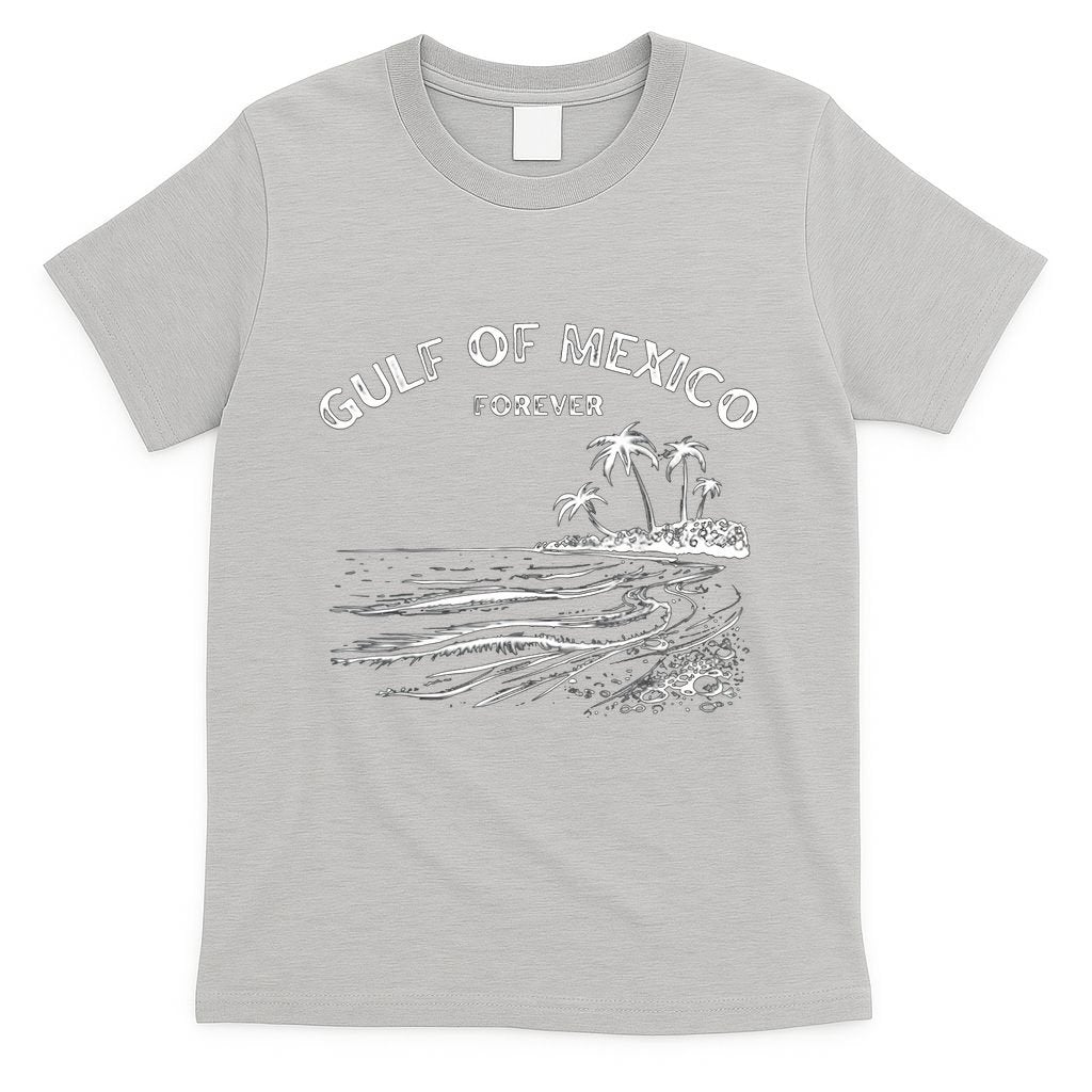 Gulf Of Usa America Funny Gulf Of Mexico Flag Map 4th July T-Shirt