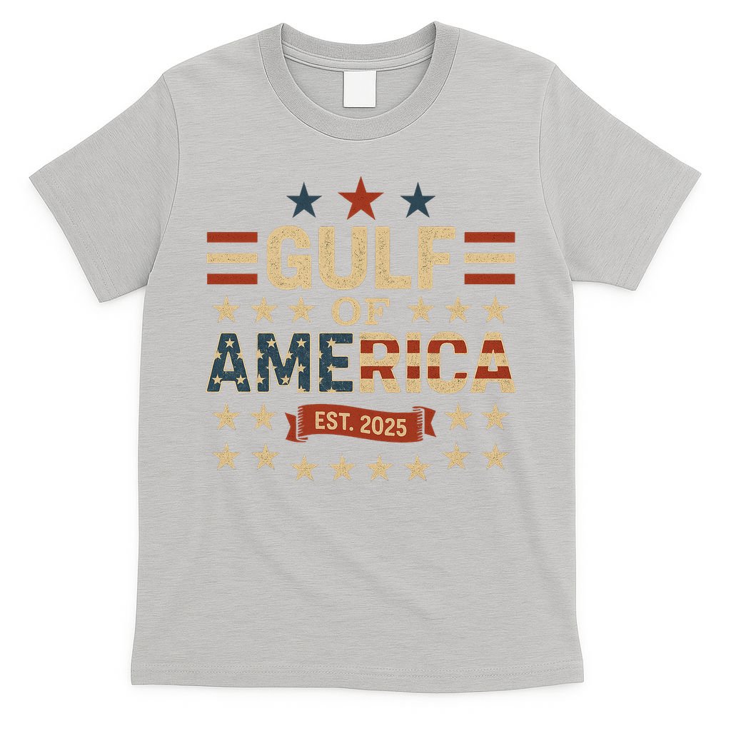 Gulf Of USA America Est 2025 American Flag T-Shirt