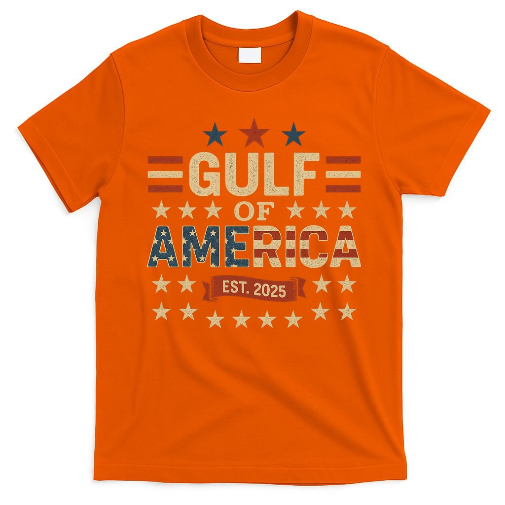 Gulf Of USA America Est 2025 American Flag T-Shirt