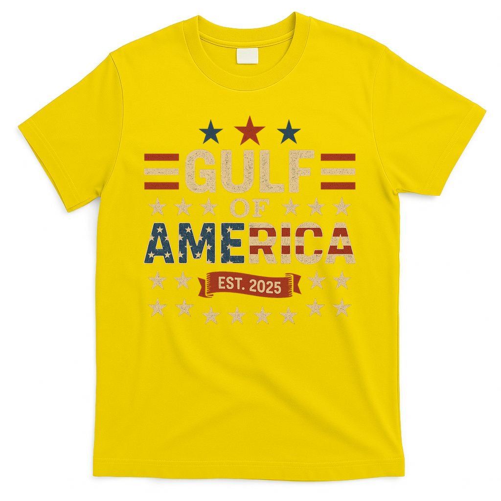 Gulf Of USA America Est 2025 American Flag T-Shirt
