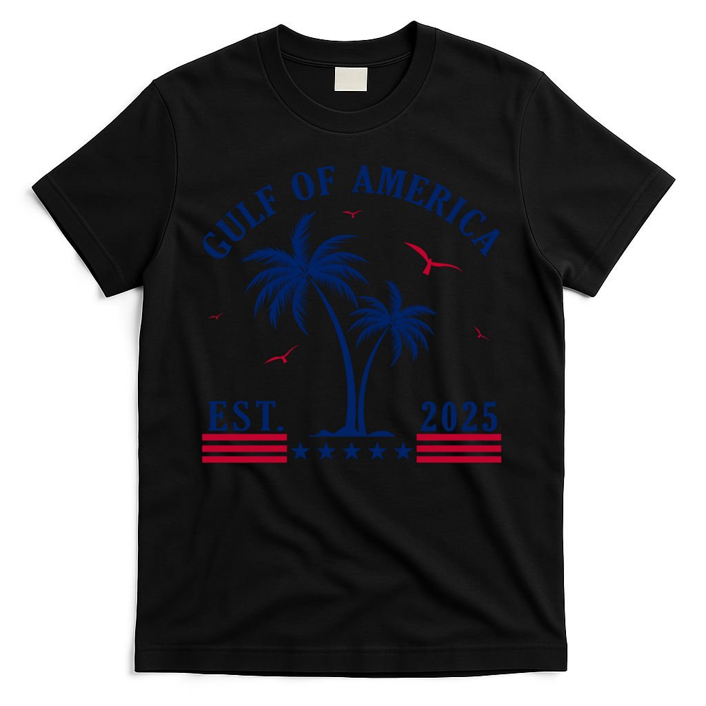 Gulf Of Usa America Retro Gulf Of Usa America Est 2025 T-Shirt