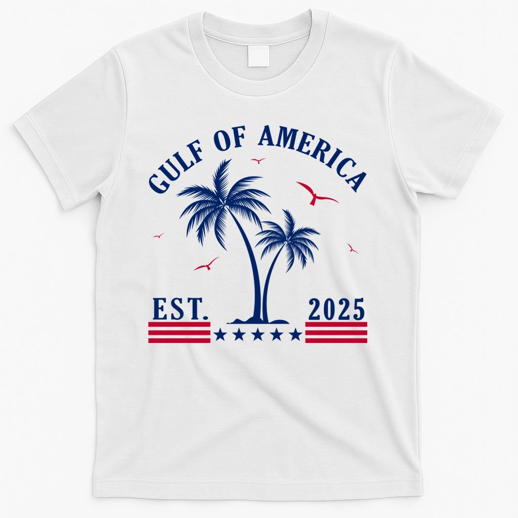 Gulf Of Usa America Retro Gulf Of Usa America Est 2025 T-Shirt